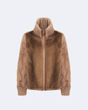 ADÈLE | Vicuña Knit and Mink Down Jacket