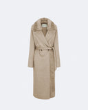ALIDA | Long Coat Mink collar