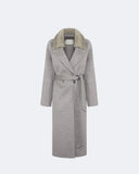 ALIDA | Long Coat Mink collar