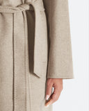 ELLA | Cashmere Long Coat with natural marten collar