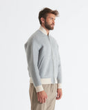LAURENT | Wool and Cashmere Bomber with Contrasting Knit Details