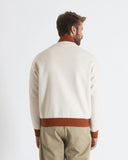 LAURENT | Wool and Cashmere Bomber with Contrasting Knit Details