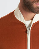 LAURENT | Wool and Cashmere Bomber with Contrasting Knit Details