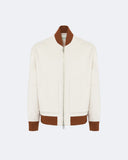 LAURENT | Wool and Cashmere Bomber with Contrasting Knit Details