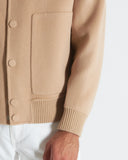LOGAN | Wool and Cashmere Bomber with Knit Details