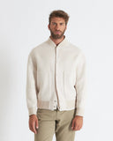 LOGAN | Wool and Cashmere Bomber with Knit Details