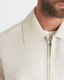 LOUIS | Wool and Cashmere Bomber with Leather Details