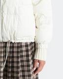 SERENA | Puffer Jacket with Mink Collar and Wool Trim